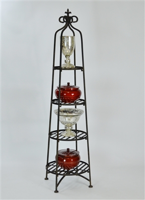 Four Tier Etagere Plant/Dish Stand