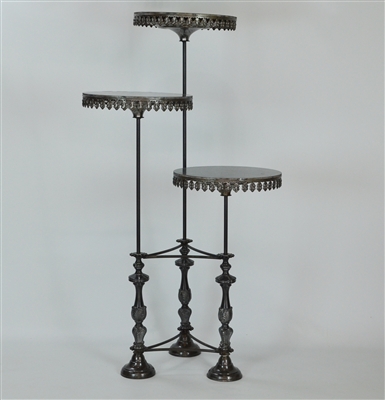 3 Tiered Metal Accent Table, by Luna Bella