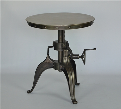 Adjustable Industrial Accent Table