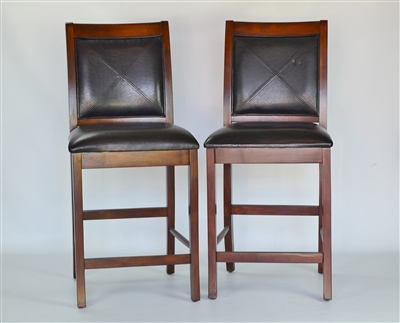 Brown Leather Counter Chair