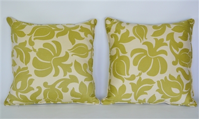 Designer Floral Motif Pillows, pair