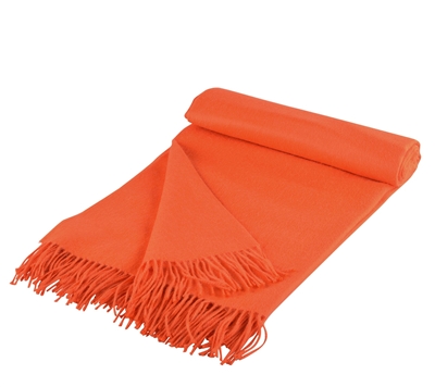 Bright Orange Alpaca Throw