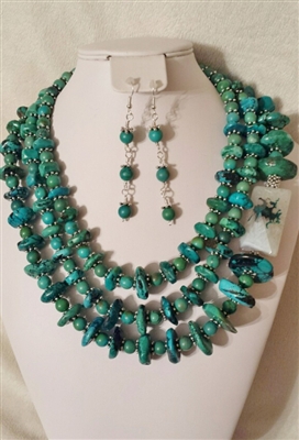 Triple Strand Turquoise Necklace