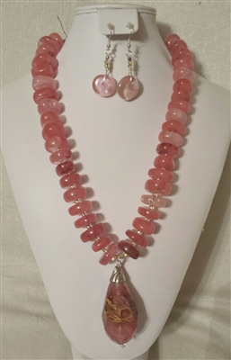 Strawberry Quartz Necklace