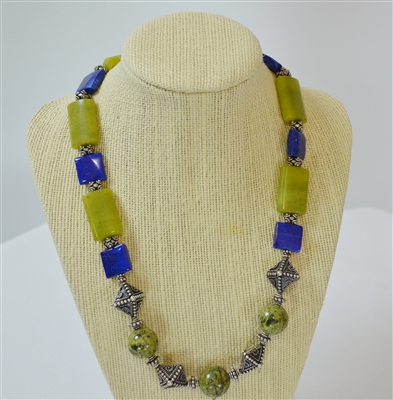 Lapis and Jade Necklace