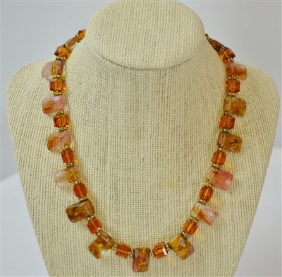 Shell and Swarovski Crystal Necklace