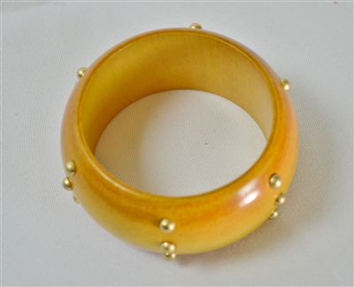 High Tide Laquered Wood Gold Bangle Bracelet by Marc Jacobs